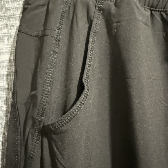 Eddie Bauer Women's Sz 8 Black Drawstring Fleece Lined Hiking Pant Zip Pockets - Picture 4 of 10